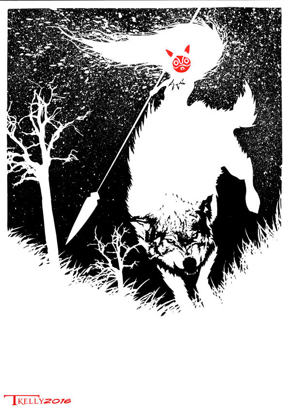 Mononoke Rides by Tom Kelly by TomKellyART
