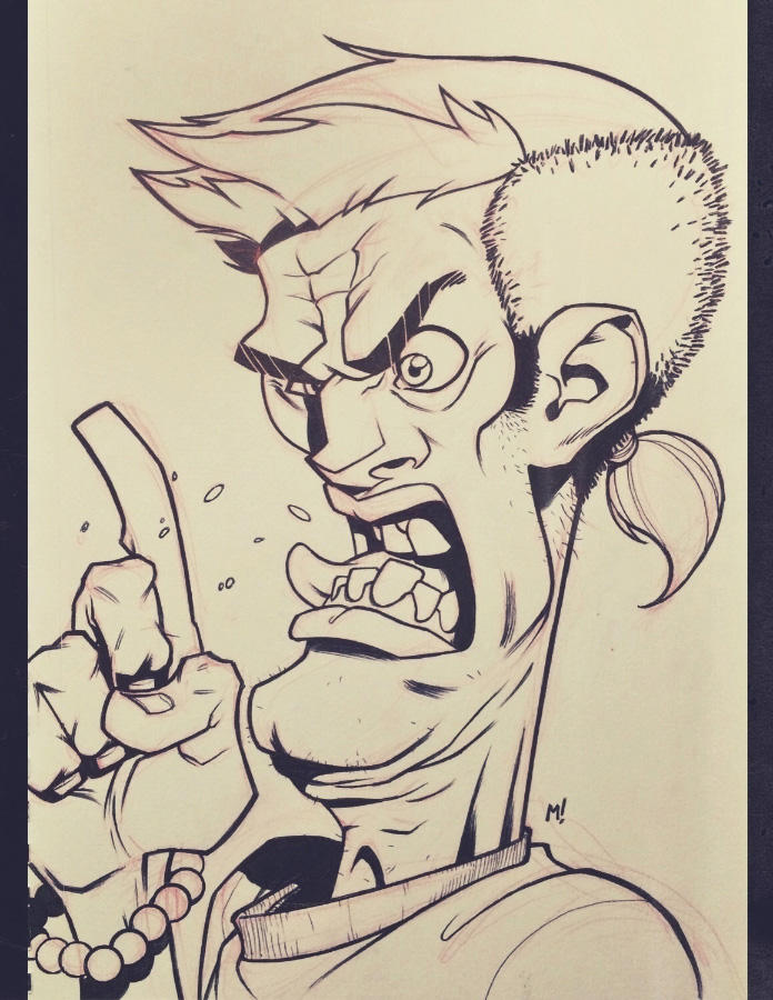 Inktober 2014 - Day 2 - Weirdo Makes a Point by Zatransis