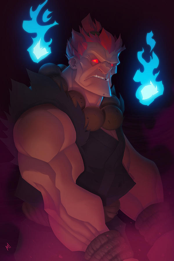 Enter the Demon - Street Fighter's Akuma by Zatransis