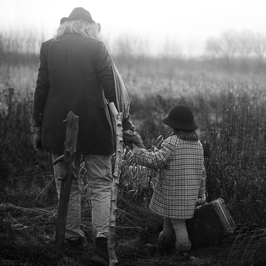 Girl and Scarecrow by Anhen