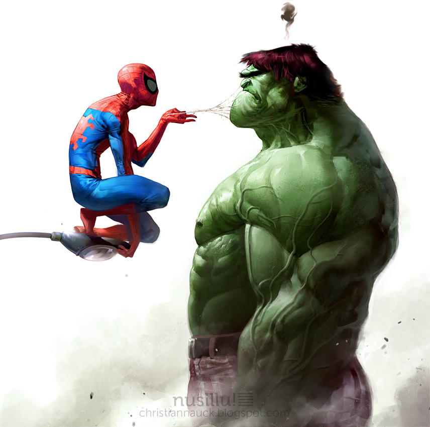 Spidey vs. Hulk by ChristianNauck