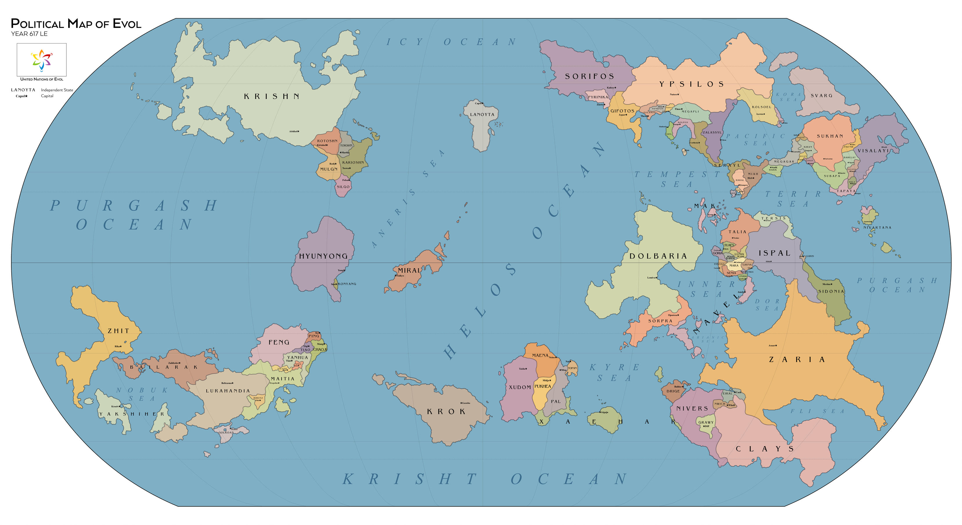 Evol political map by SalesWorlds