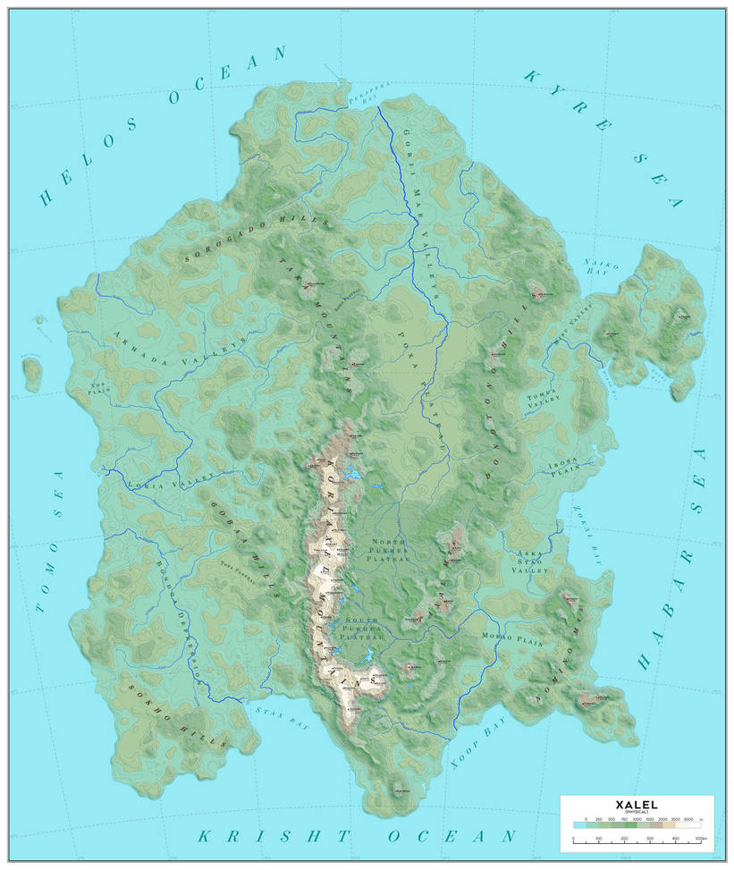 Xalel physical map - World of Evol by SalesWorlds