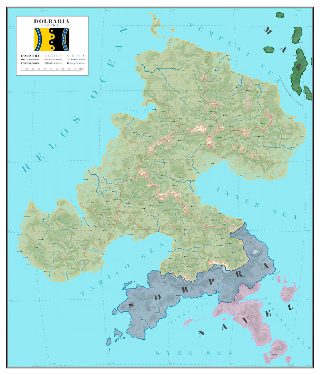 Dolbaria political map - World of Evol by SalesWorlds