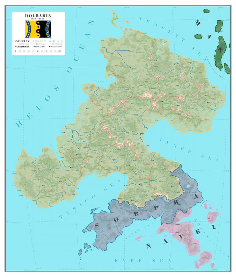 Dolbaria political map - World of Evol by SalesWorlds