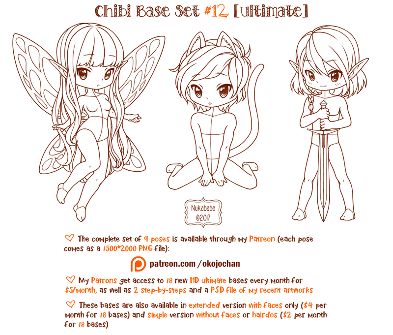 Chibi Pose Reference (Ultimate Chibi Base Set #12) by ...