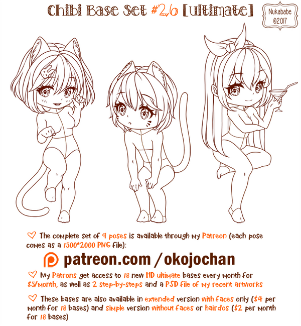 Chibi Pose Reference (Ultimate Chibi Base Set #26) by ...
