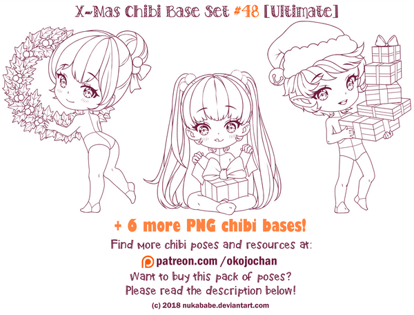 X-Mas Chibi Bases (Ultimate Chibi Base Set #48) by Nukababe X-Mas Chibi Bases (Ultimate Chibi Base Set #48) by Nukababe