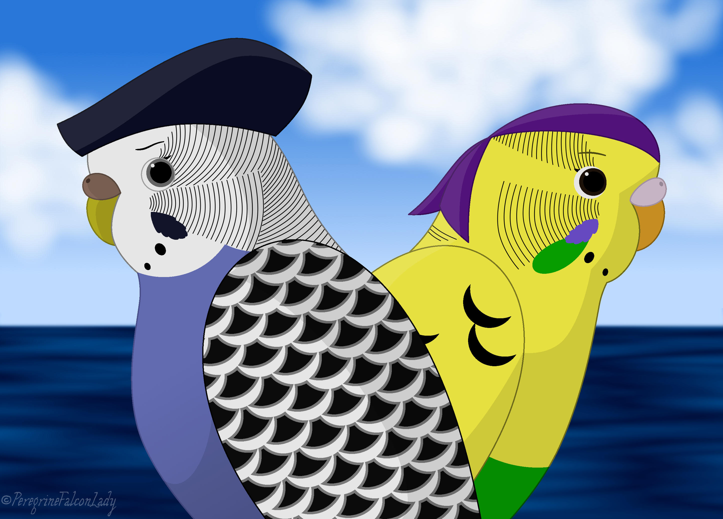 The Captain and the First Mate by PeregrineFalconLady