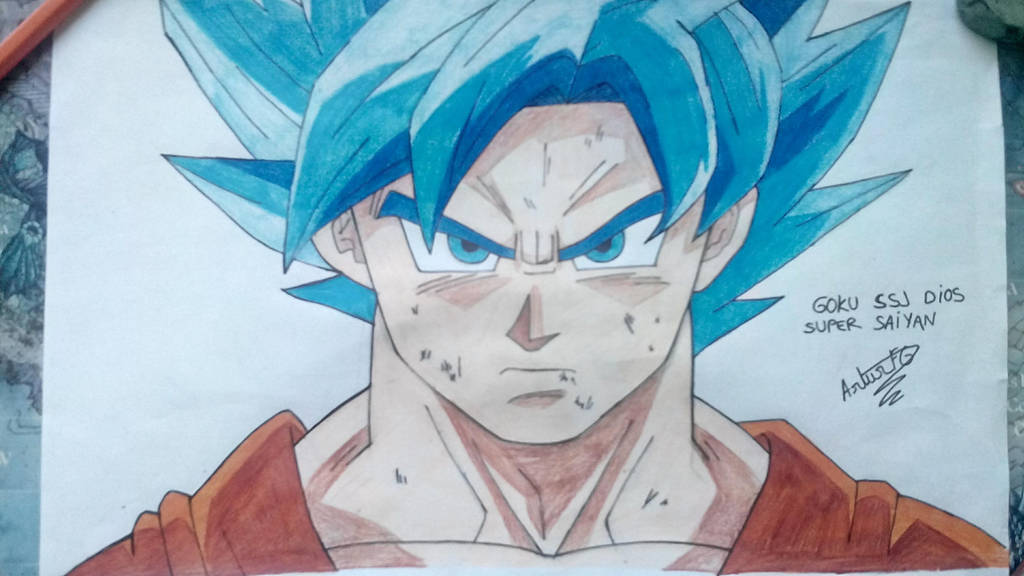 GOKU SSJ GOD SUPER SAIYAN by Arturfg on DeviantArt