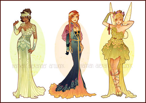 Art Nouveau Costume Designs VII by Hannah-Alexander