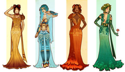 Pokemon Costume Designs: Starters by Hannah-Alexander