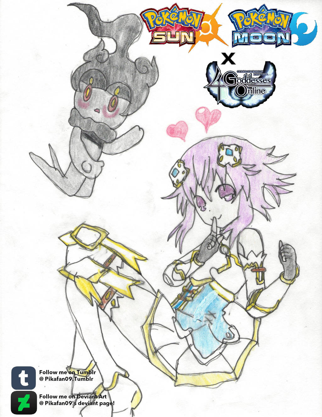 Neptune and Marshadow by Pikafan09