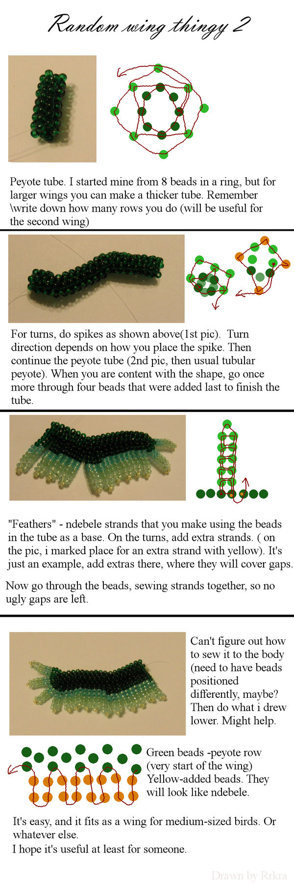 Bead wings 2, birdlike by Rrkra
