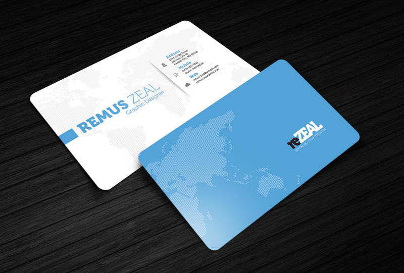 Free Business Card Template - reZEAL by CursiveQ-Designs