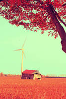 Barn In The Fall by Cute-And-Bright