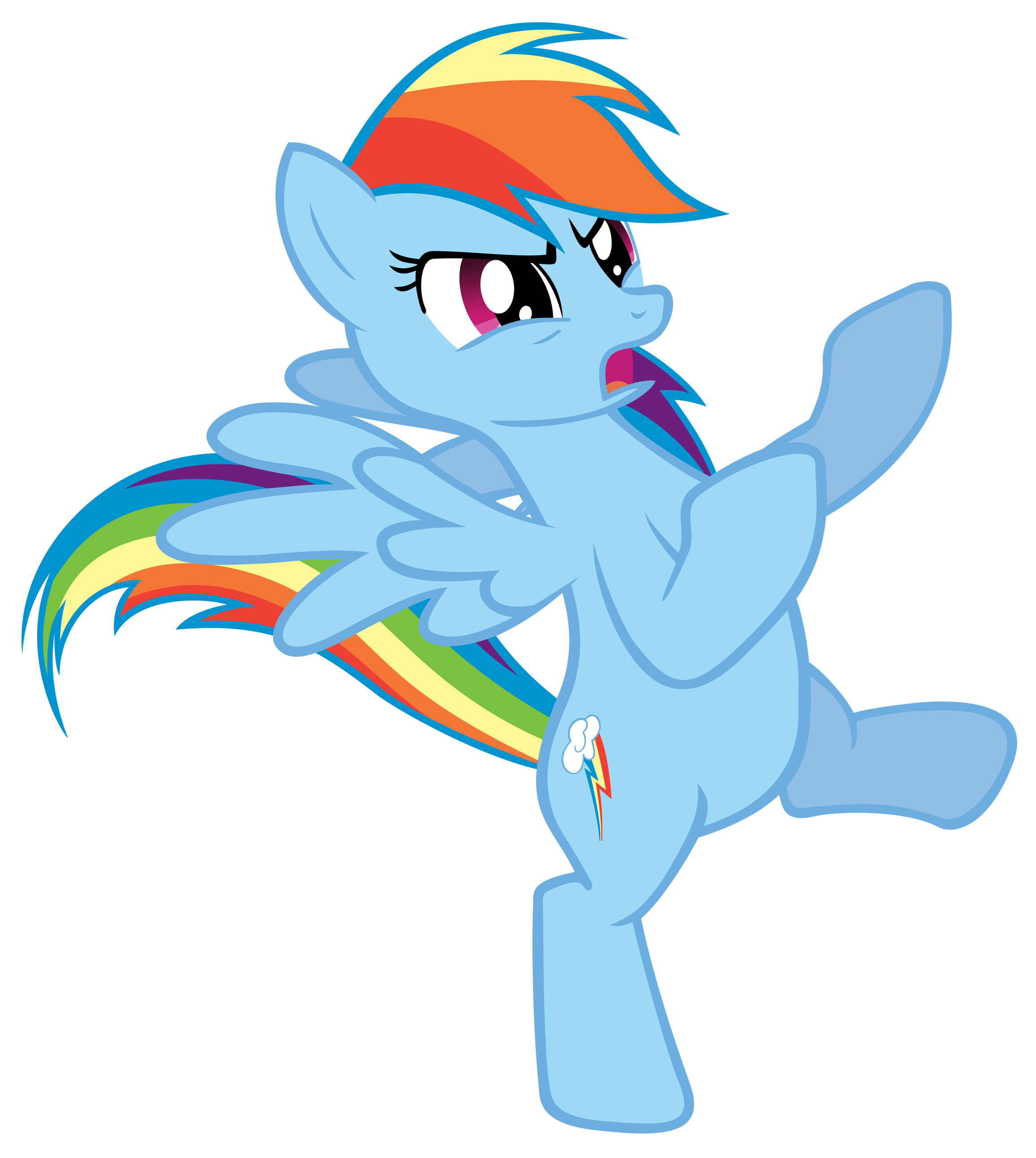 Rainbow dash - Winged Put 'em up! by Bronyvectors