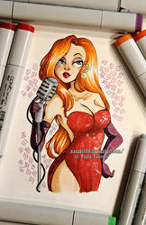 Jessica Rabbit - copic markers by Nasuki100