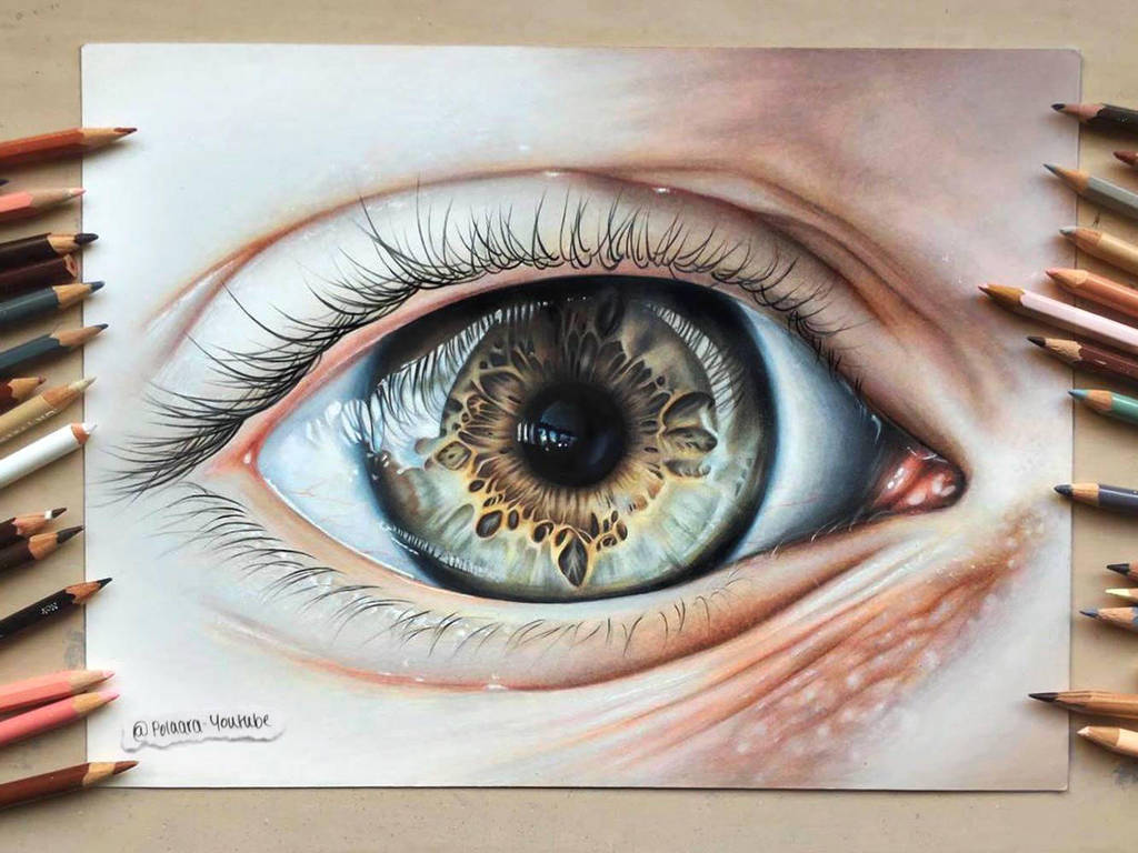 Realistic Eye Drawing by Polaara