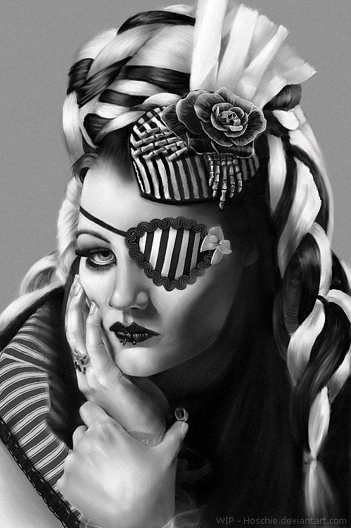 digi-painting Tairate Portrait by hoschie