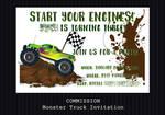 COMMISSION - Monster Truck Invitation by PointyHat