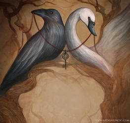 The Raven and the Swan by NatasaIlincic