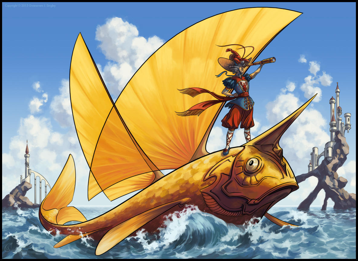Queen Gwenevere Aboard the HMS Goldfish by QueenGwenevere