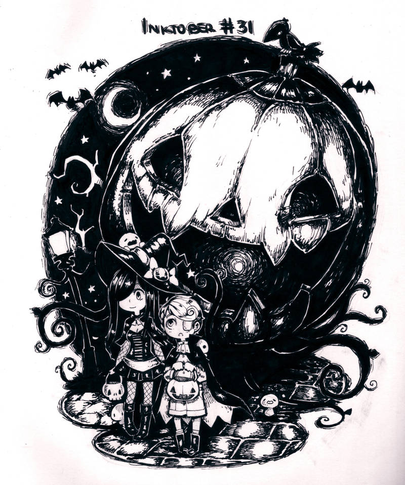 Last spooky day of Inktober by Parororo