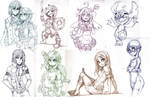 Patreon Sketches June by Parororo
