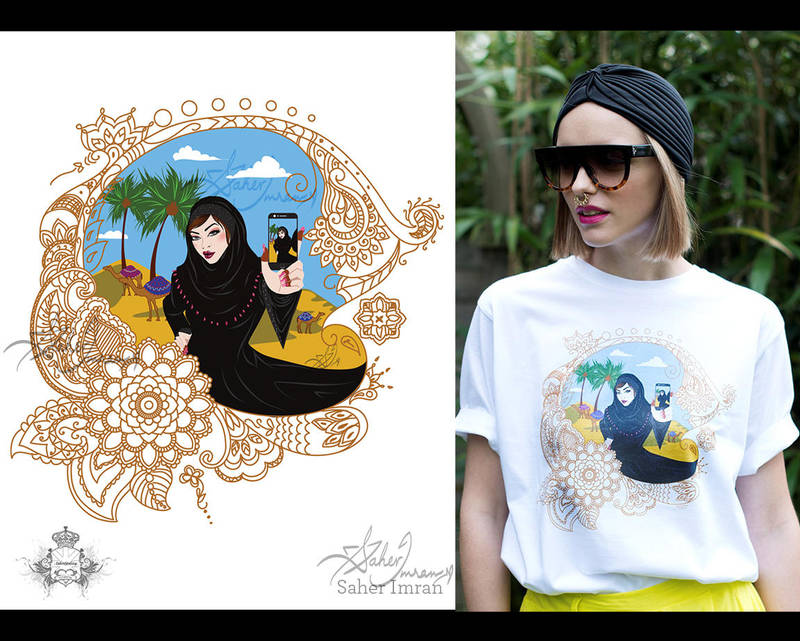 Selfie T shirt print - commish by hotpinkscorpion