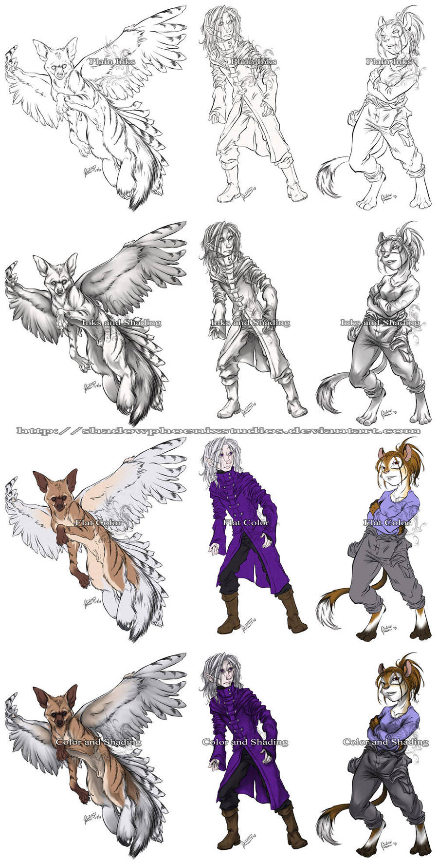 Commission Examples by ShadowPhoenixStudios