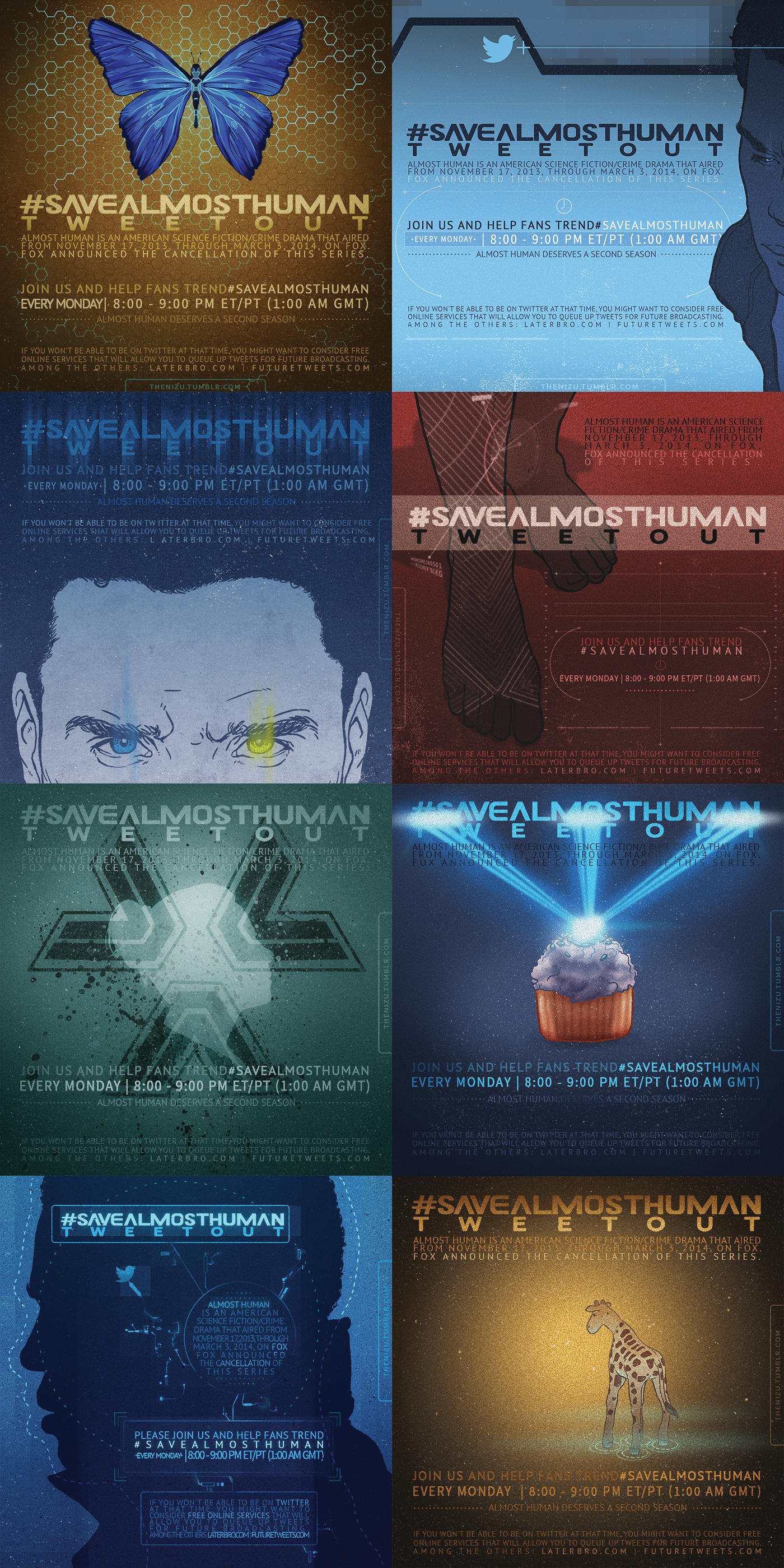 savealmosthuman posters collection by thenizu