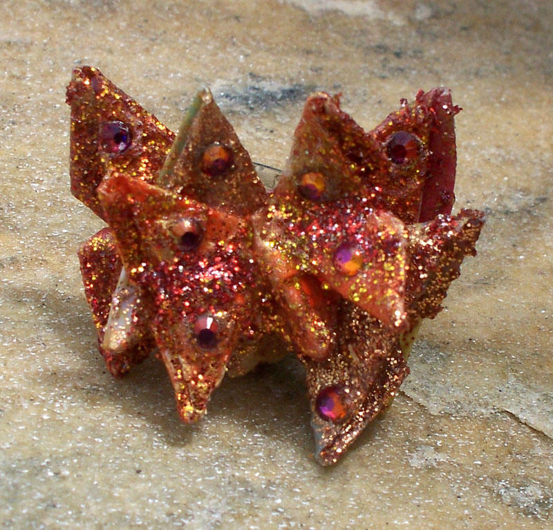 Orange Origami Butterfly Ring by tiranaki