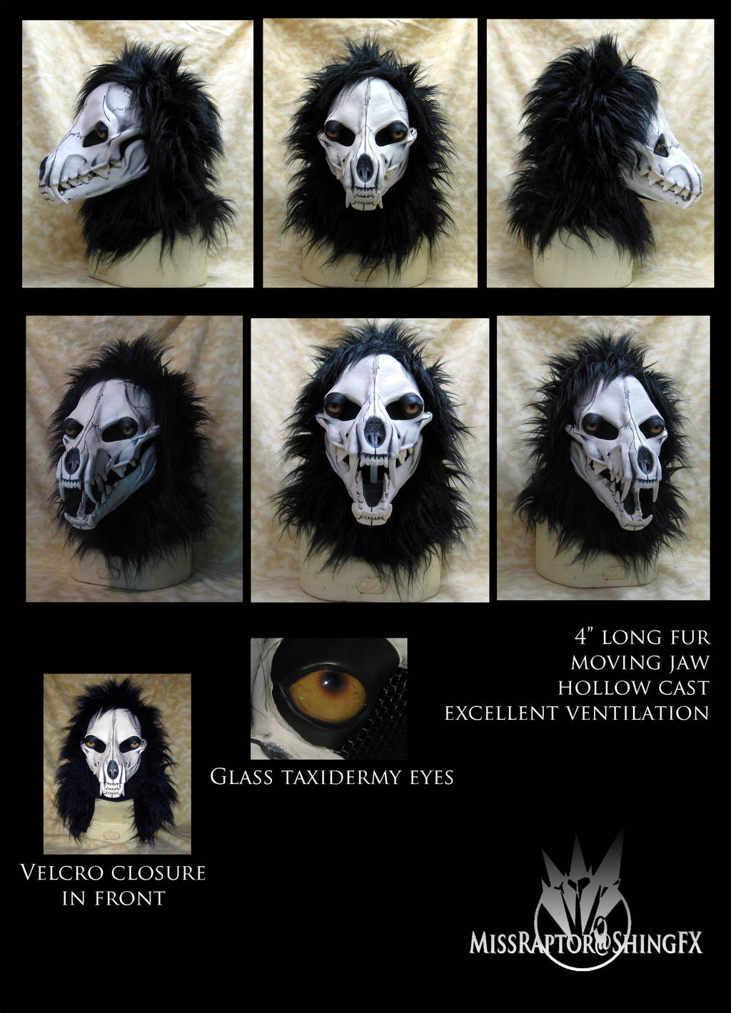 Resin canine skull mask SOLD by MissRaptor