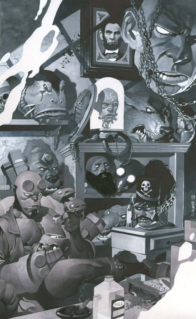 Hellboy's Trophy Room by ChristopherStevens