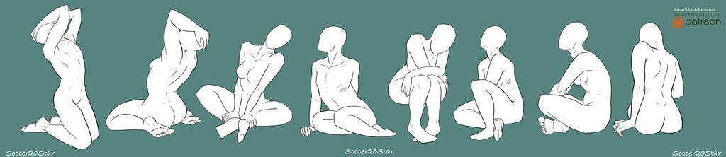 F2U: Sitting Pose Reference/Base by CourtneysConcepts on ...