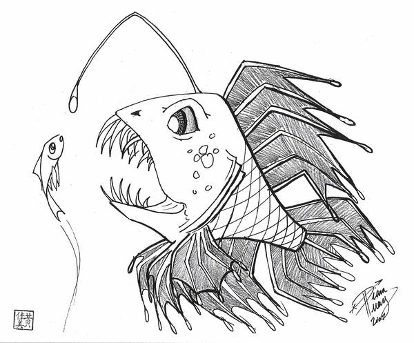 Draw a Scary Fish by Diana-Huang Draw a Scary Fish by Diana-Huang