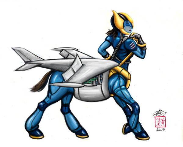 Blue Angel Sky Centaur - side by Diana-Huang