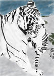 Tiger and cub by NicamShilova