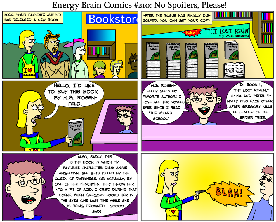 Energy Brain Comics #210: No Spoilers, Please! by EnergyBrainComics