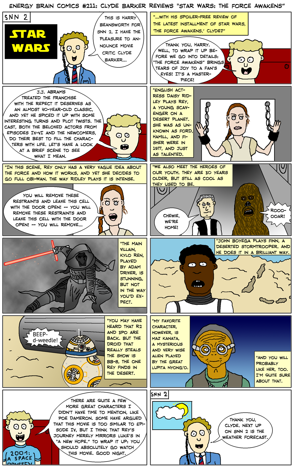 EBC #211: Clyde Barker Reviews 'The Force Awakens' by EnergyBrainComics