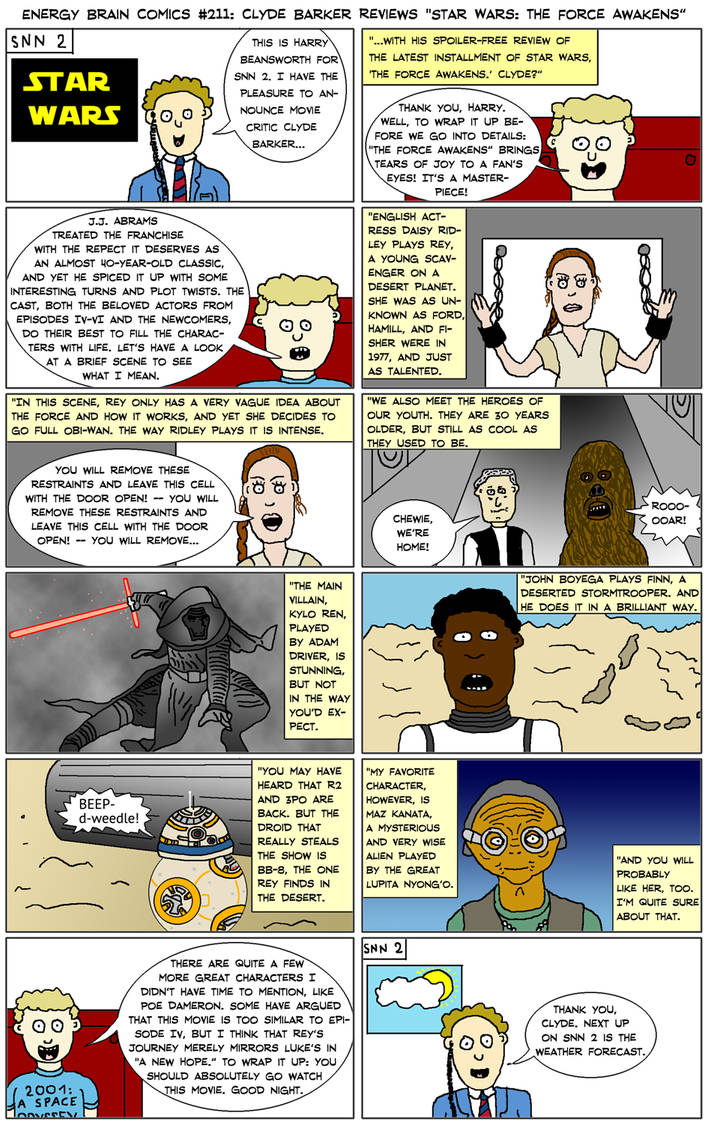 EBC #211: Clyde Barker Reviews 'The Force Awakens' by EnergyBrainComics