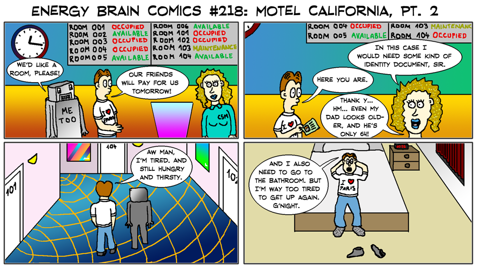 EBC #218: Motel California, Pt. 2 by EnergyBrainComics