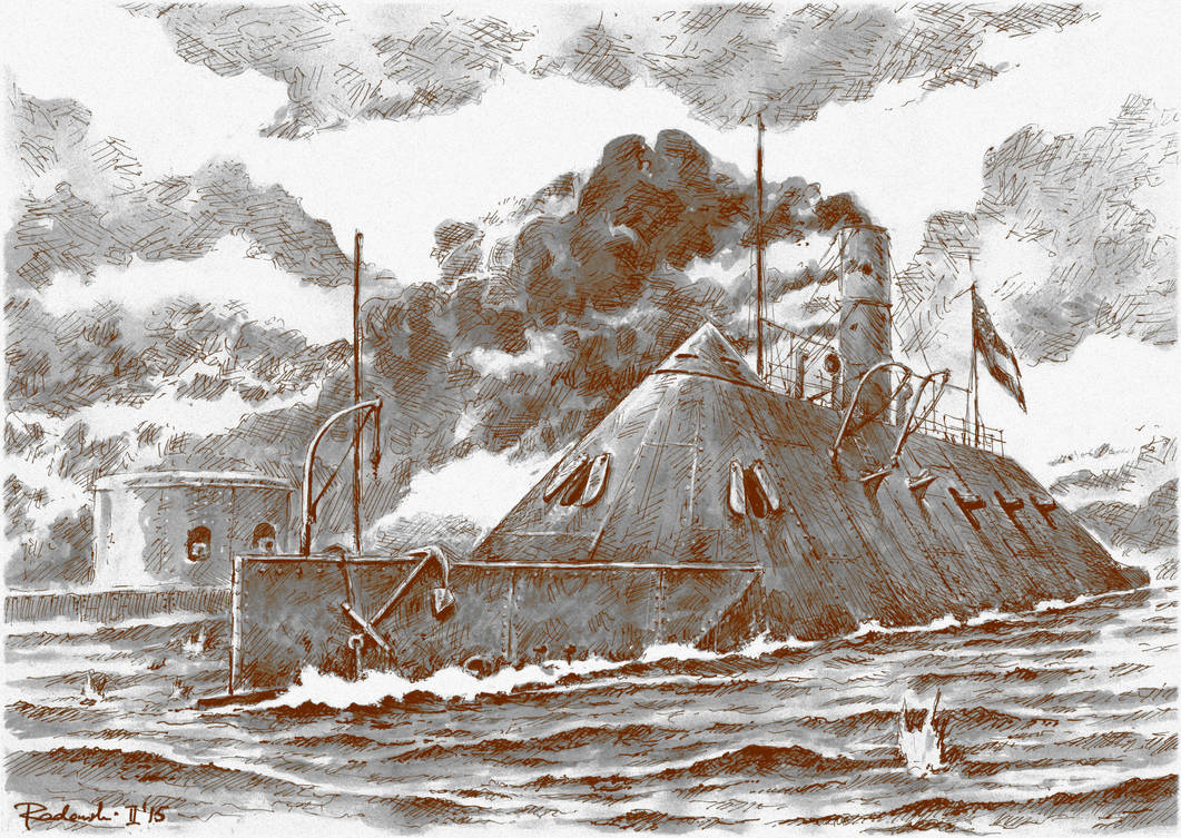 The Battle of Hampton Roads by Radomski