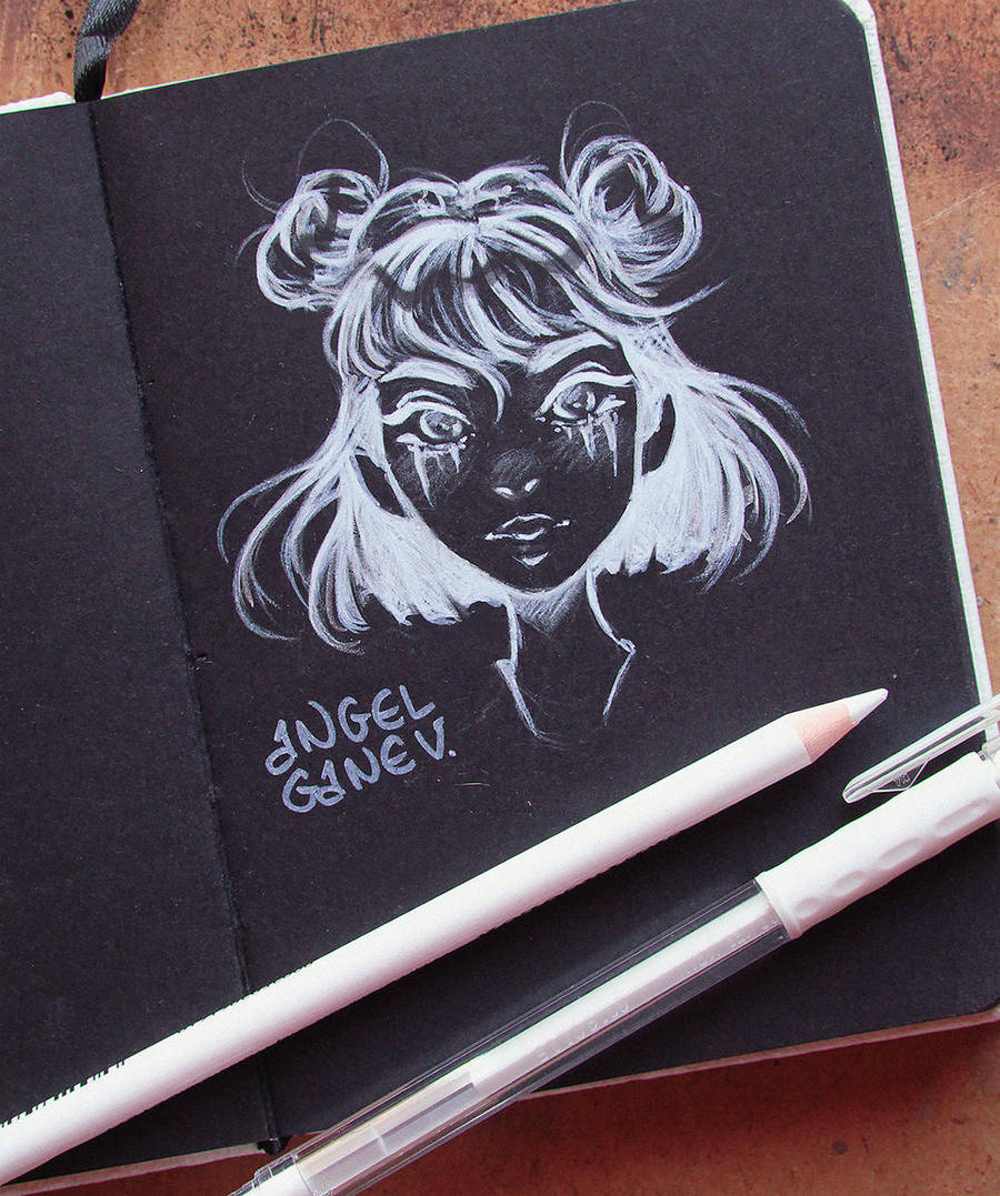Black Sketchbook Page 1 by AngelGanev