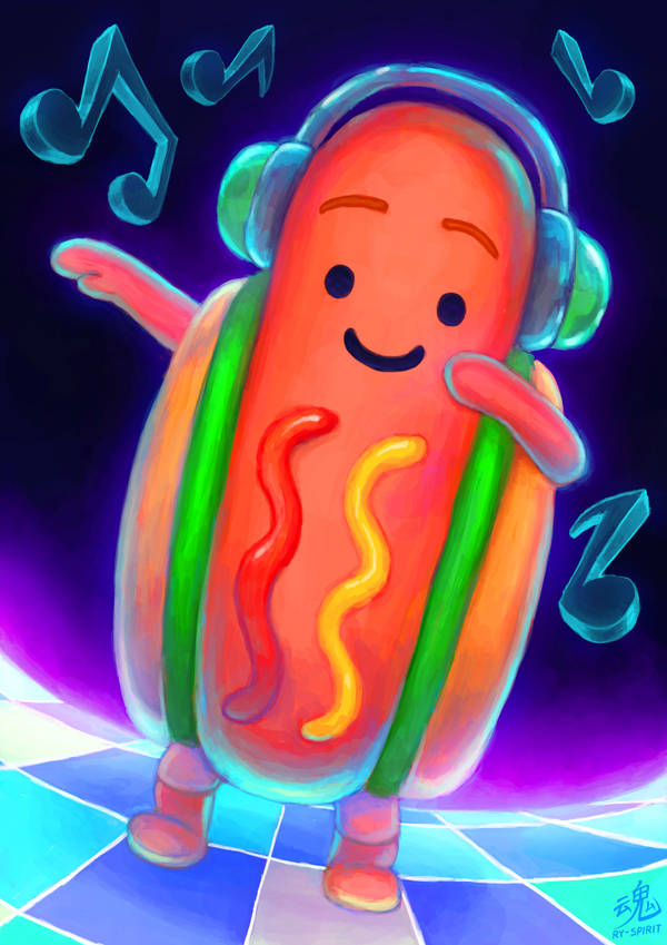 Dancing Hot Dog By Ry Spirit On Deviantart