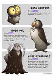 #055 Hooters - #056 Owl - #057 Eyebrowls by Ry-Spirit