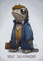 Newt Salamander by Ry-Spirit