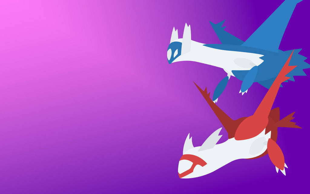Latios/Latias Minimalistic Wallpaper by PrimalBidoof on DeviantArt