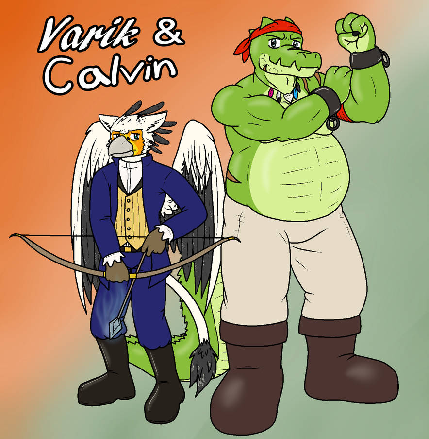 Varik and Calvin (2015 B-Day Gift for Immy) by QuetzaDrake